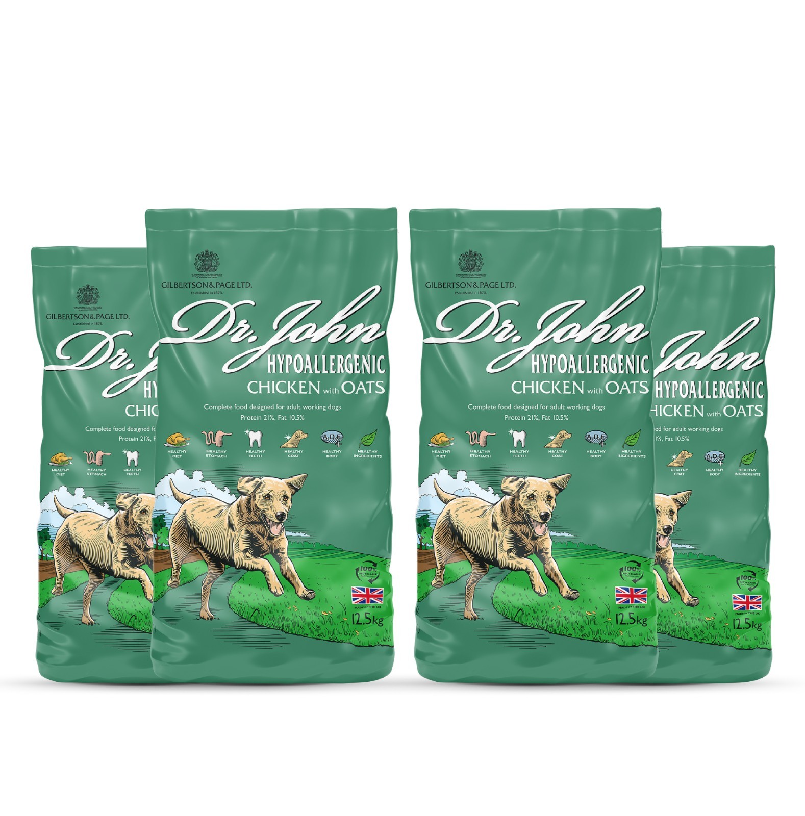 Dr John Hypoallergenic Dry Dog Food 4x4kg Extra Chicken Wheat-Free Sensitive