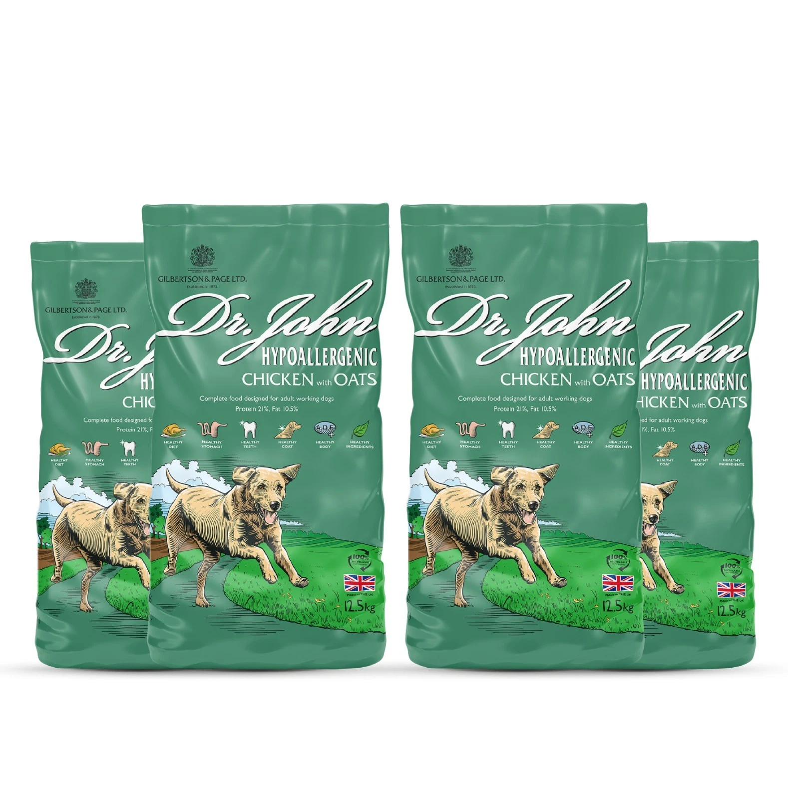 Dr John Hypoallergenic Dry Dog Food 4x4kg Extra Chicken Wheat-Free Sensitive
Opens in a new window o