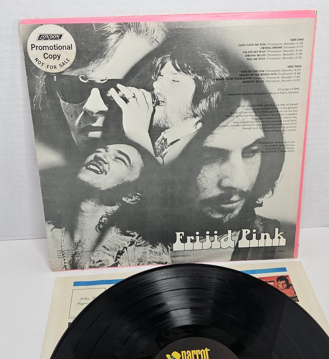 Frijid Pink - Frijid Pink LP Vinyl Record 1970 London Parrot PAS