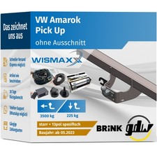 ANHÄNGERKUPPLUNG für VW Amarok ab 23 starr GDW +13pol E-Satz BRINK