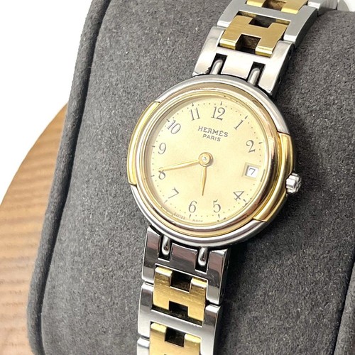 Hermes Windsor Uhr H-Band Combi Ivory Dial Damen HERMES,15016