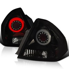 LED Halo Tail Lights Black Smoke Chevy Impala 2006-2013 2014-2016 Limited Pair