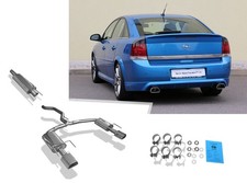  Edelstahl Duplex Komplettanlage ab Kat Opel Vectra C OPC je 142x78mm trapez