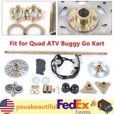 Drift Trike Go-Kart Rear Live Axle Kit, Sprocket  Hub Brake Assembly/Chain/Hub