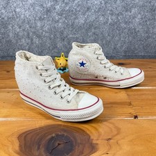 Converse Chuck Taylor All Star Lux Hi WOMENS SIZE 7 Beige Hidden Wedge 547191C