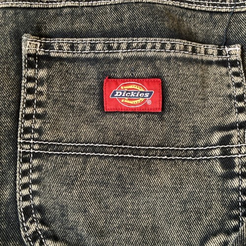 Dickie Girl Size 8 Carpenter Faded Black Jeans Waist 26 Inches - Picture 2 of 5