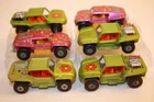Six (6) Vintage 1970 Matchbox Lesney Superfast Baja Buggy & Beach Buggy Cars