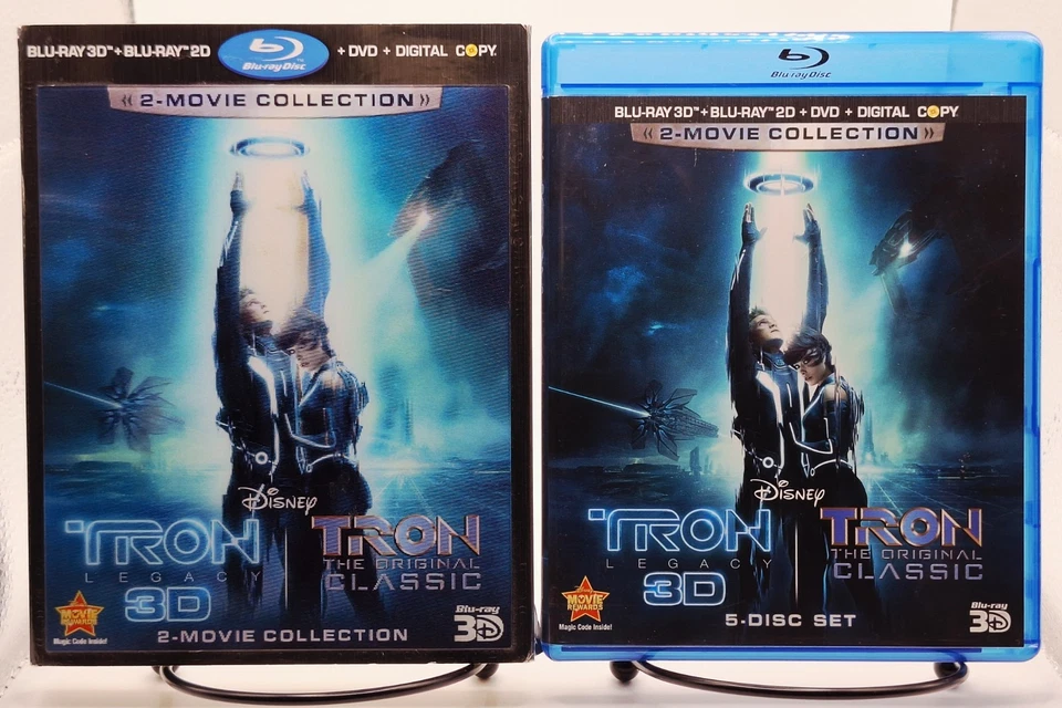 Tron Legacy ('10) / Tron: The Original ('82), 5-Disc 3D/2D Blu-ray/DVD, READ! - Image 4 of 4