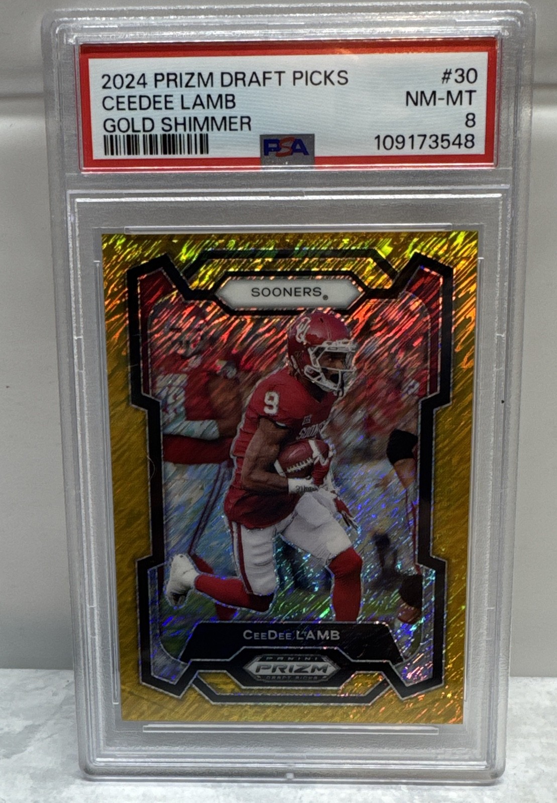 2024 Panini Prizm Draft Picks - CeeDee Lamb #30 /15 Gold Shimmer POP 1 Rare