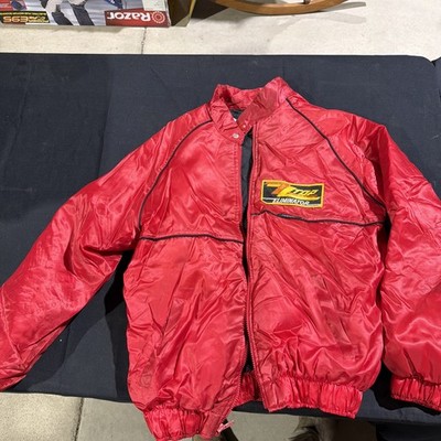 Vintage ZZ Top Roadie Jacket Eliminator Satin Medium Red Made in