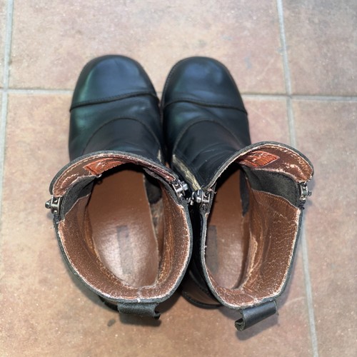 Harley Davidson Damen Leder Doppelreißverschluss hoher Absatz Stiefel schwarz 8,5 USA Biker - Bild 4 von 16