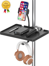 Functional Microphone Stand Tray with Adjustable Mic Stand Phone Holder - 8.7"X6