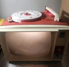 Vintage 1960s GE Show N Tell Phono Viewer Red Light Works   