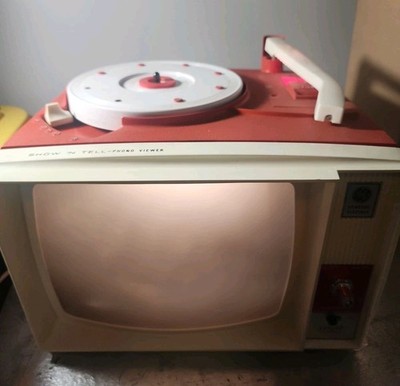 Vintage 1960s GE Show N Tell Phono Viewer Red Light Works!!!!!