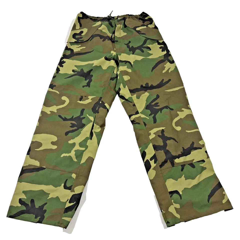 US Army ECWCS Gore-Tex Woodland Camo Cold Weather Trousers Medium Long Military - Image 2 of 4