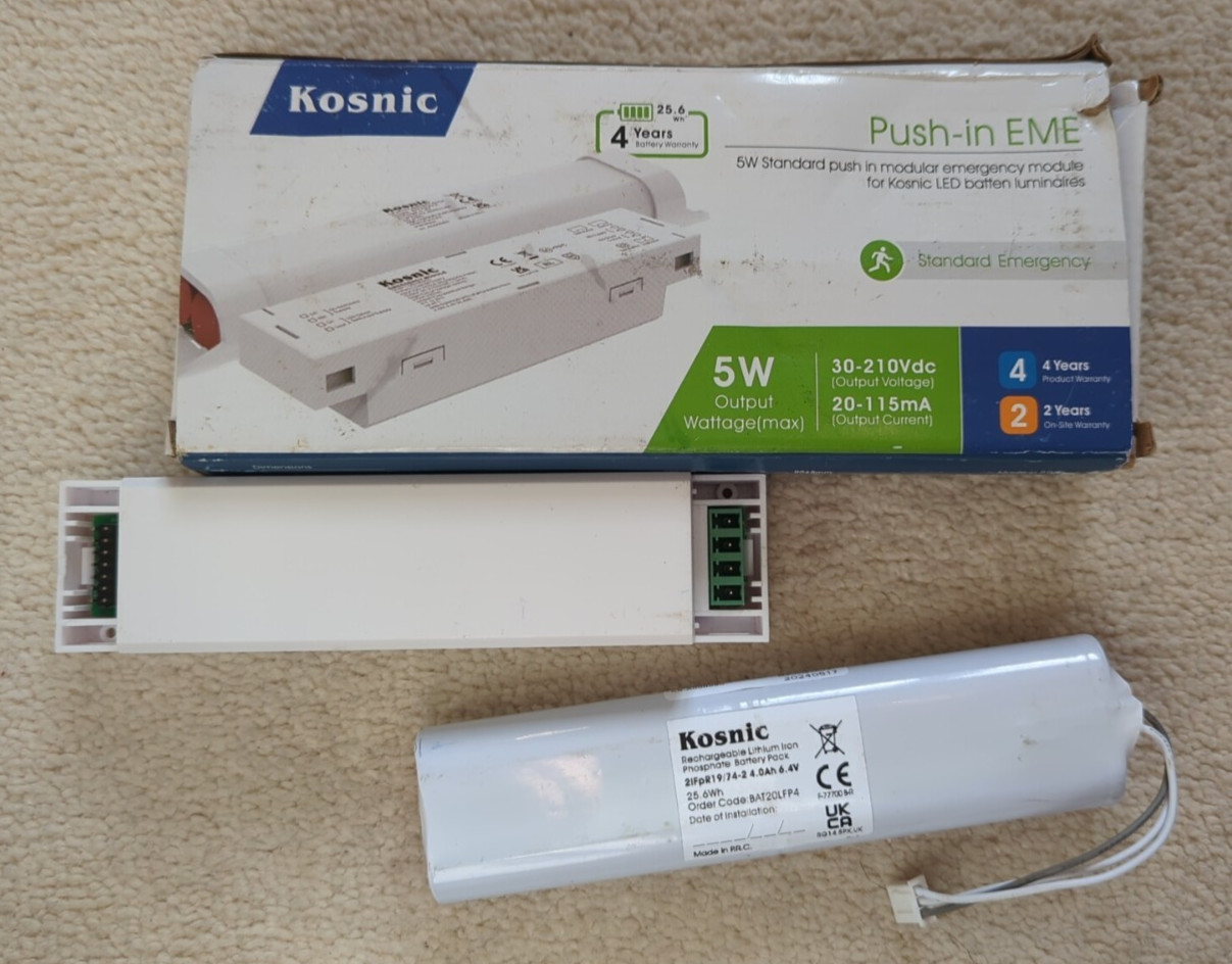 Kosnic BEM05 5W Standard Push-in Emergency Module for Linear LED Luminaires -New