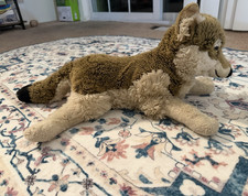 Go! Games Wolf Plush Stuffed Animal Laying Do...