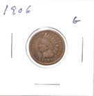 1906 US Indian Head Cent  G Good Free Shipping