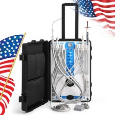 Portable Dental Mobile Delivery Unit System High Suction Air Compressor 4 Holes