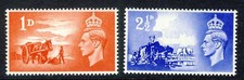 GB King George VI 1948 Channel Islands General Issue SG C1 & SG C2 MNH