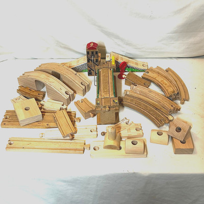Vintage BRIO Lot - Wooden Tracks & Bridges