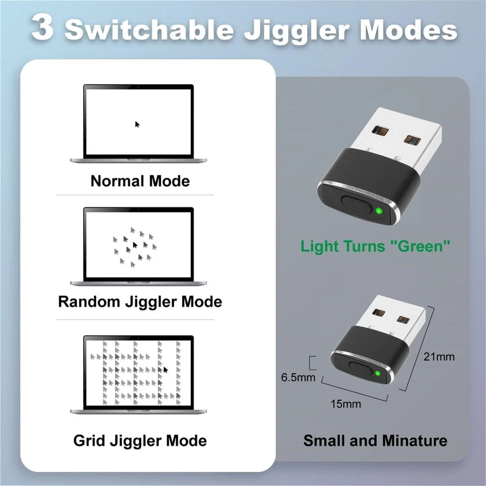 USB Mouse Jiggler Wiggler Mover Shaker Undetectable for Computer Laptop New - Image 4 of 4
