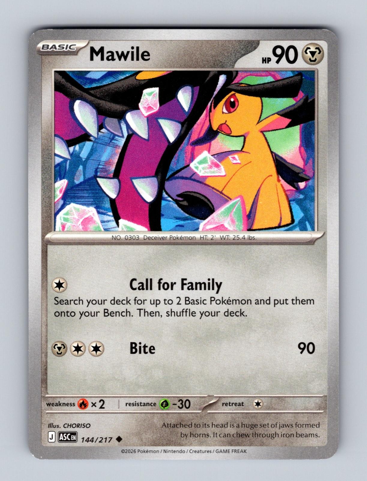 Mawile 144/217 Uncommon Ascended Heroes Pokemon Near Mint