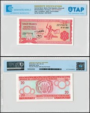 Burundi 20 Francs, 2003, P-27d.4, UNC, Replacement, Authenticated