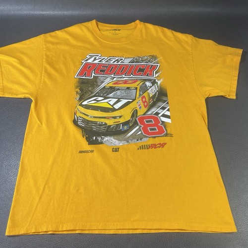 Tyler Reddick NASCAR T-Shirt doppelseitig Herren XL gelb Vintage Grafikdruck - Bild 1 von 7