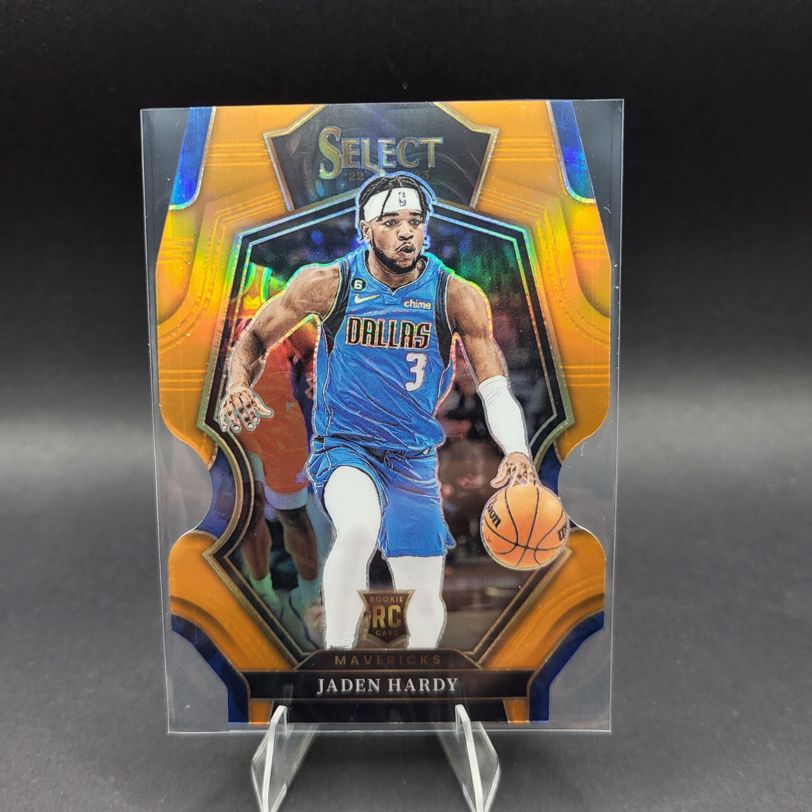 2022-23 Panini Select - Premier Level Jaden Hardy #174 Orange Prizm Die-Cut /65