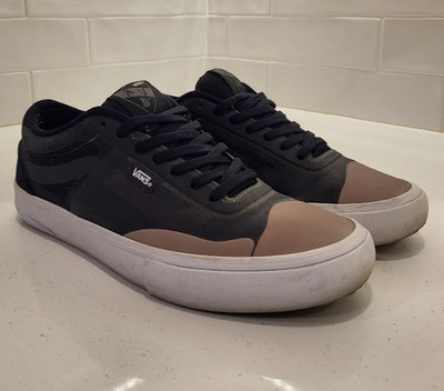 Vans AVE Rapidweld Pro Lit Black Gray Mens Size 9.5 Great Shape FA HOCKEY SPIT