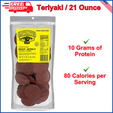 Old Trapper Double Eagle Beef Jerky, Teriyaki Flavor, 21 Oz, Natural Wood Smoked
