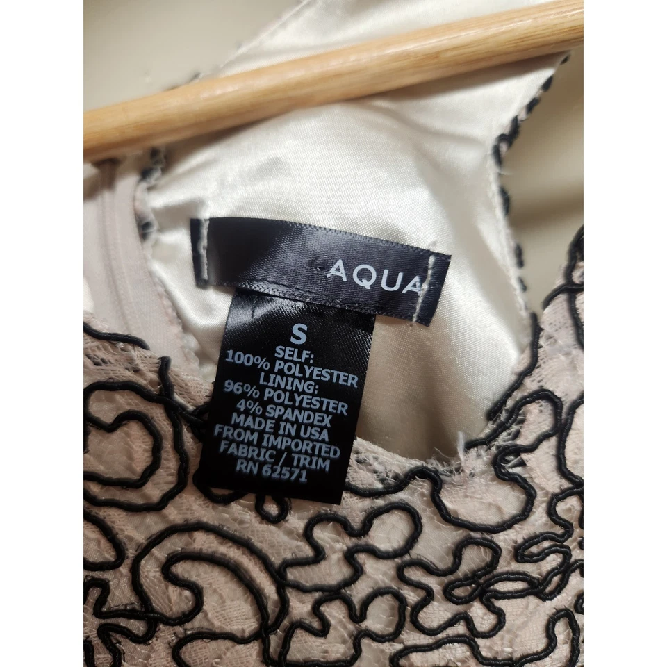 Aqua Women's Black Floral Lace Overlay Mini Dress Cocktail Party - Image 3 of 3