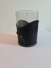 2 GUN  & WHISKEY Rock Tumblers with Metal Gun On Black Leather Sleeves Retro — photo 9