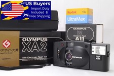Olympus XA2 Black Point  Shoot Film Camera  A11 Flash From JAPAN Exc 5 