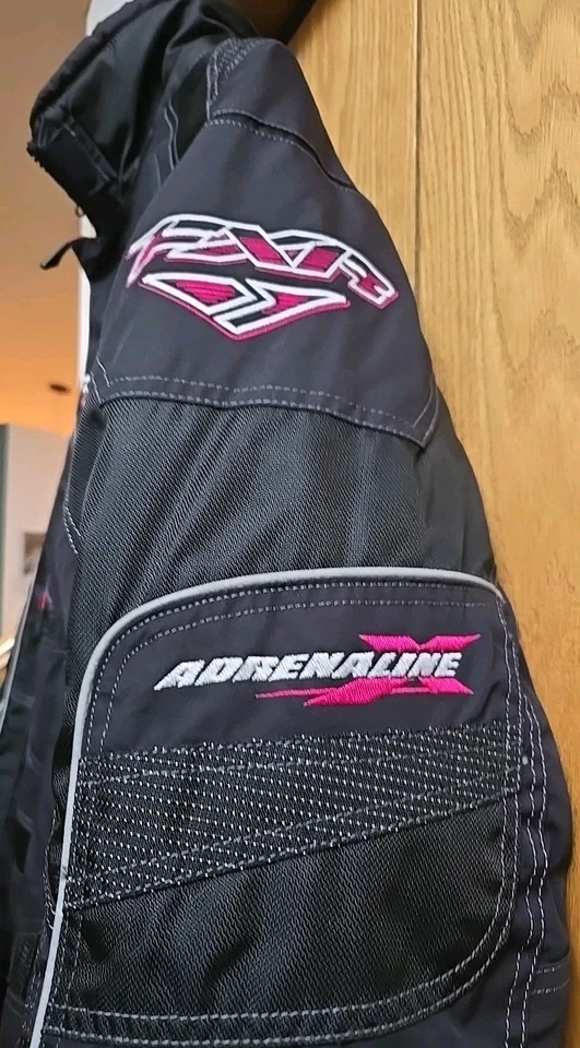 FXR Racing Womens Adrenaline  Insulated 3 In 1 Snowmobile Jacket-Black EUC Sz 12 - Image 2 of 4
