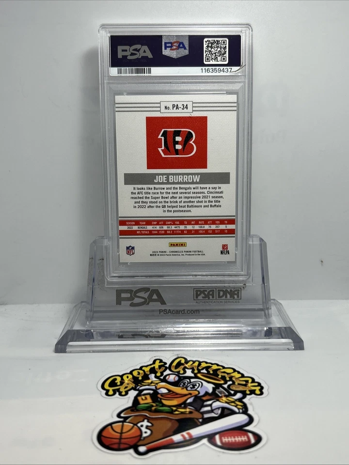 2022 Panini Chronicles - Panini Joe Burrow #PA-34 Red /149 - Image 2 of 2