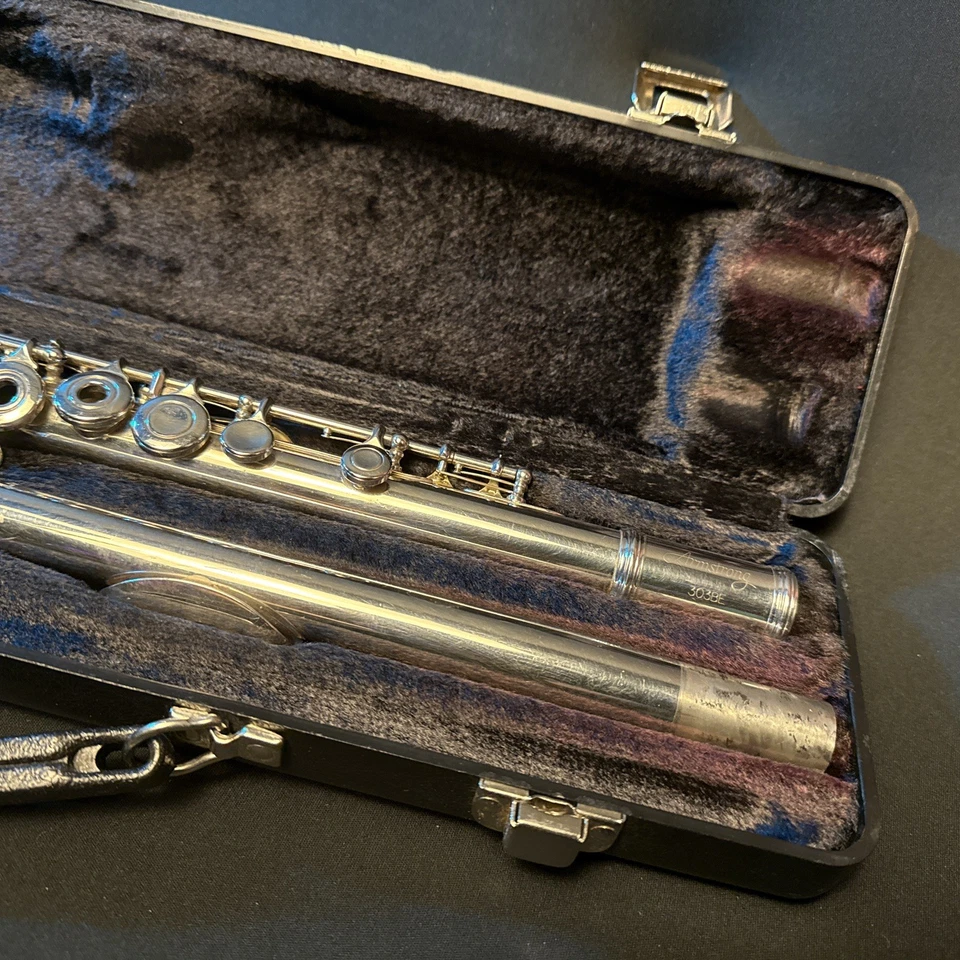 Flauta de agujero abierto Armstrong 303BE _ Cabeza de plata esterlina EXCELENTE ESTADO- Foto 3 de 4