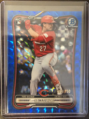 Topps 2026 Bowman Chrome Sal Stewart RC #48 /150 Serial Numbered Reds