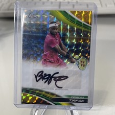 2025 Topps Chrome Tennis Frances Tiafoe Gold Geometric Refractor Auto /50