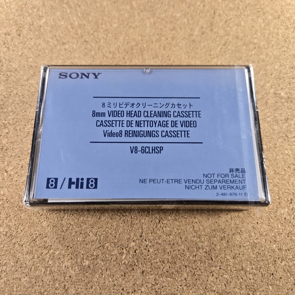 Sony V8-6CLHSP 8mm Hi8 Limpiador de Cabezal Limpieza Cassette Cinta Sellada Sin Abrir Foto 2 de 2