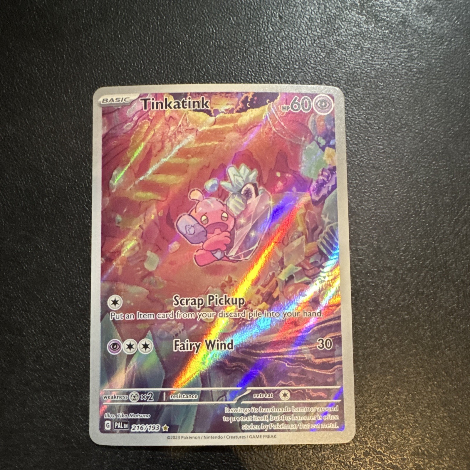 Tinkatink 216/193 Sv02: Paldea Evolved Illustration Rare Holo EN 2023