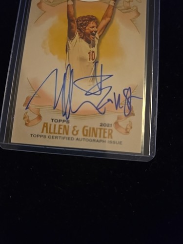 Michelle Akers 2021 Topps Allen & Ginter #221 Signed Card FSA-MKA - Picture 3 of 3