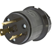 Hubbell HBL2621BK Twist Locking Plug 30A 250V 2P 3W L6-30P