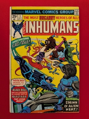 The Inhumans 1 Marvel Comics 1975 Key Issue First Solo Series Comic