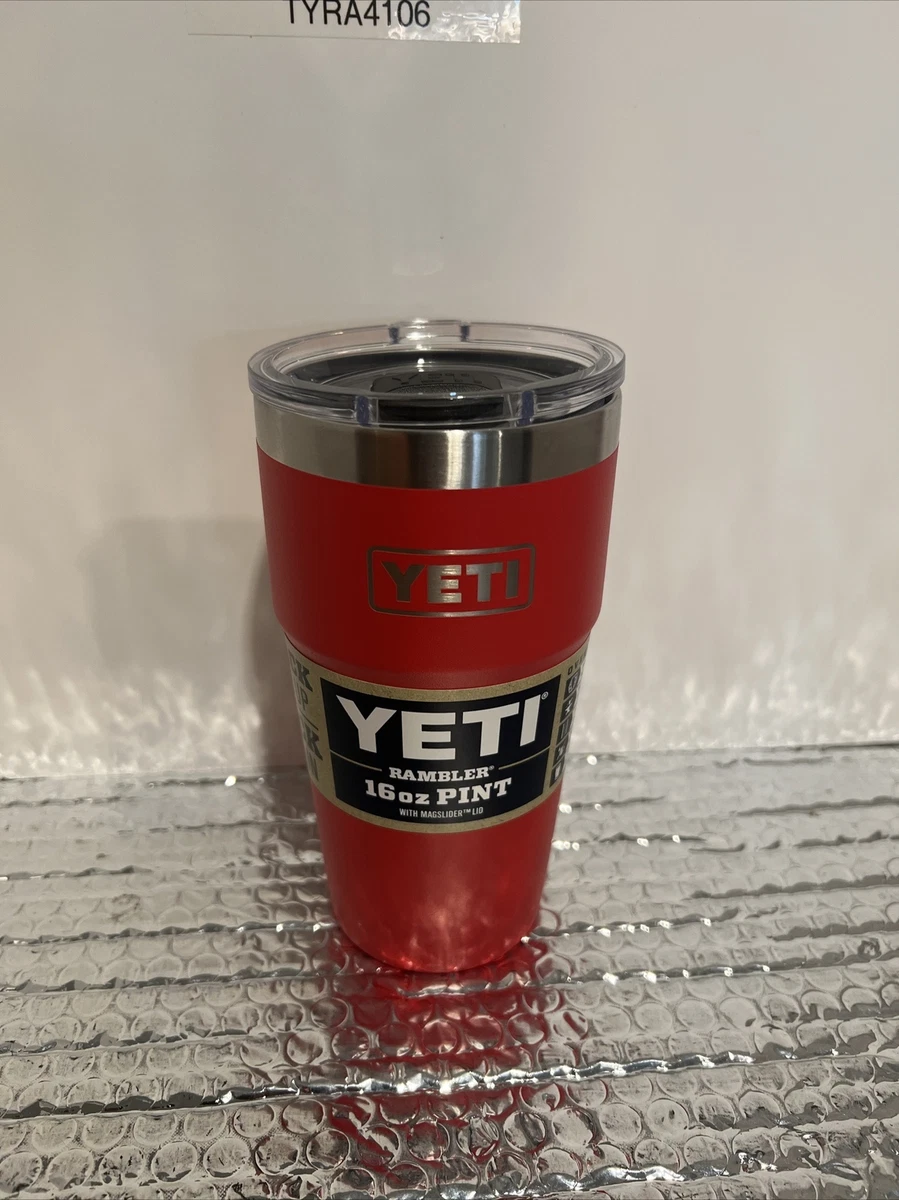 YETI Rambler 16 oz STACKABLE PINT with MAGSLIDER lid Rescue Red