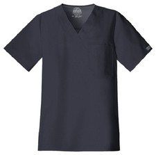 Cherokee Scrubs Workwear Men's Scrub Top 4743 Pewter PWTW Cherokee Stretch