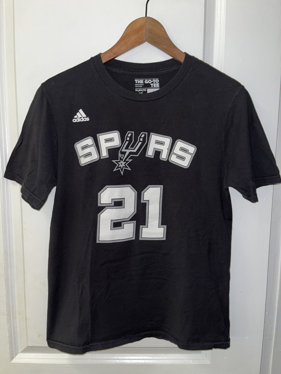 Adidas Spurs Duncan #21 T Shirt Kid's Size (XL) Short Sleeve