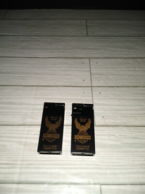 Vintage SCRIPTO Lighter Harley Davidson Custom Blend Full Flavor Cigarettes Deco
