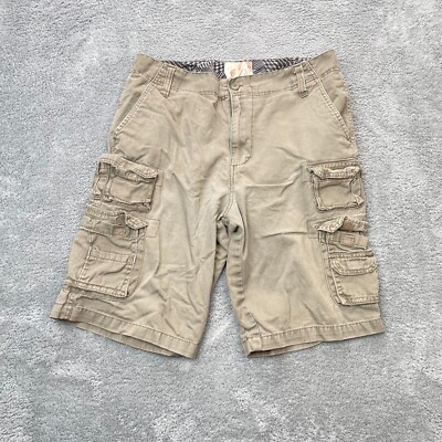 Vintage Ocean Pacific Shorts Mens 36 Beige Cotton Cargo Pocket Hiking Camping